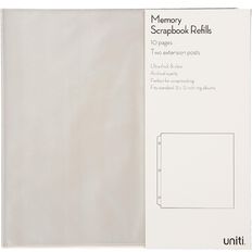 Uniti 3 Ring Album Refills 12in x 12in 10 Pack
