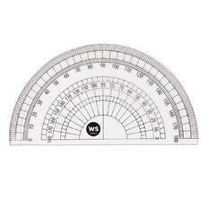 WS Protractor 180 10cm Clear