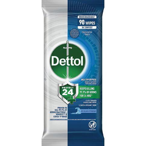 Dettol 24hr Wipes Fresh 90 Pack