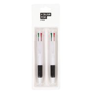 No Brand Ballpoint Pen 4 Colour Multi-Coloured 2 Pack
