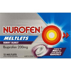 Nurofen Meltlets Berry Burst 200mg 12 Pack