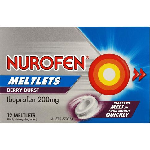 Nurofen Meltlets Berry Burst 200mg 12 Pack
