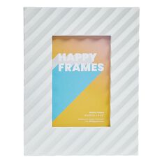 Happy Frames Large Ribbed 10x15 White