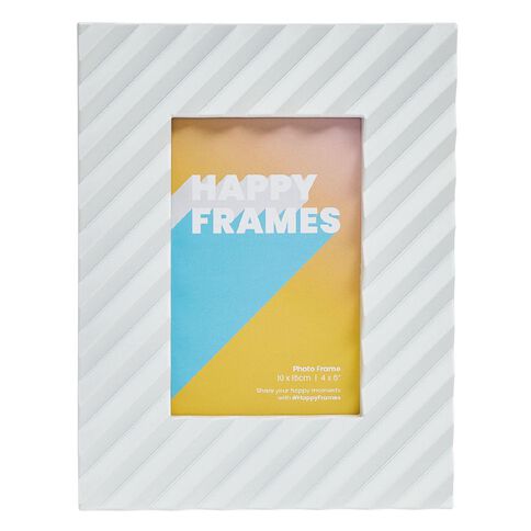 Happy Frames Large Ribbed 10x15 White