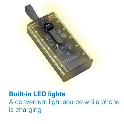Laser ChargeCore Transparent Power Bank 20K mAh