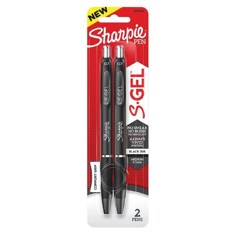 Sharpie Retractable 0.7mm Gel Pen Black 2 Pack