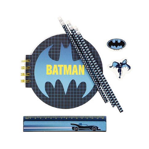 Batman Warner Bros Stationery Set Blue Dark