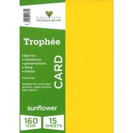 Trophee Card 160gsm Sunflower A4 15 Pack