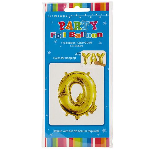 Artwrap Foil Balloon Q Gold 35cm