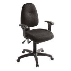Spectrum Deluxe 3 Lever Highback Ergonomic Chair with Arms Ebony