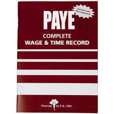 Goldfields Wages Book Primrose Soft Cover Red A5