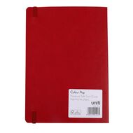 Uniti Colour Pop Notebook Soft Touch Cover Red A5