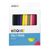 Kookie Felt Pens Multi-Coloured 36 Pack