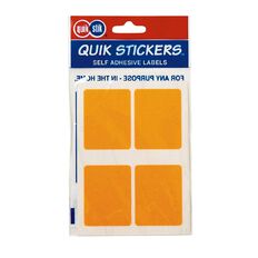 Quik Stik Labels Mr3545 28 Pack Fluoro Orange