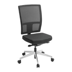 Eden Media Ergo Mesh Highback Chair with Alloy Base Black
