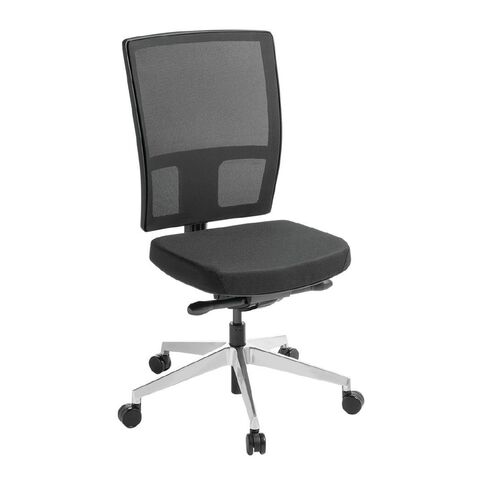 Eden Media Ergo Mesh Highback Chair with Alloy Base Black