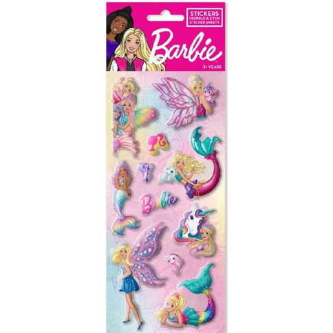 Barbie Bubble Stickers 3 Pack