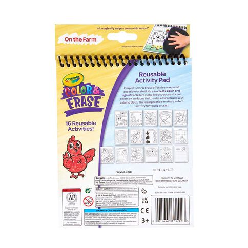 Crayola Colour & Erase Reusable Activity Pad on the Farm