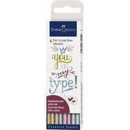Faber-Castell Pitt Artist Pens Metallic 4 Pack