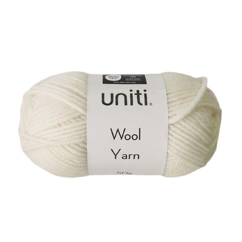 Uniti Wool Yarn White 50g