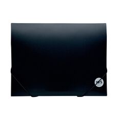 WS Document Wallet PP Elastic Closure Black A4