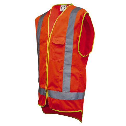 Hi-Vis Day/Night Safety Vest With Pockets Orange 2XL