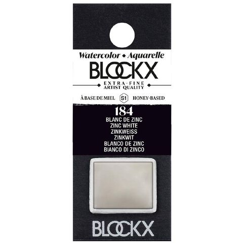 BLOCKX Watercolour Half Pan S1 184 Zinc White