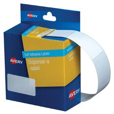 Avery Dispenser Rectangle White Labels 36mm x 19mm