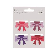 Uniti Bow Soft Magnet Book Marks 4 Pack