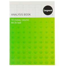 WS 10 Money Column Limp Analysis Book 26 Leaf Blue A4