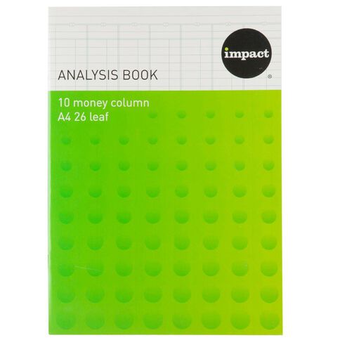 WS 10 Money Column Limp Analysis Book 26 Leaf Blue Blue Mid A4
