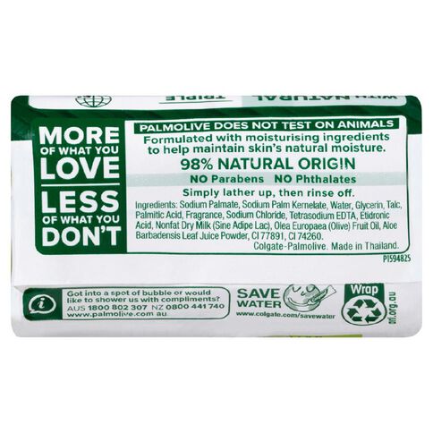 Palmolive Naturals Aloe & Olive Moisture Care Soap 90g 4 Pack Green Mid