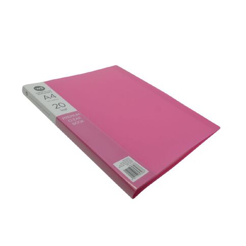 WS Colour Pop Clearbook Premium 20 Page Pink