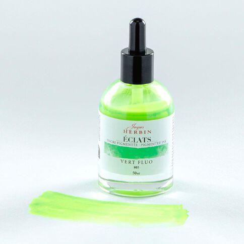 Jacques Herbin Eclats Pigmented Ink Fluoro Green 50ml