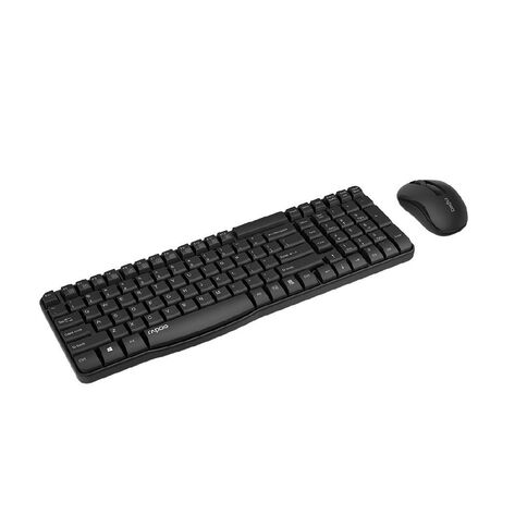 Rapoo X1800S Spill-Resistant Wireless Keyboard Combo Black