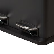 Living & Co 3 Pedal Bin Black 60L