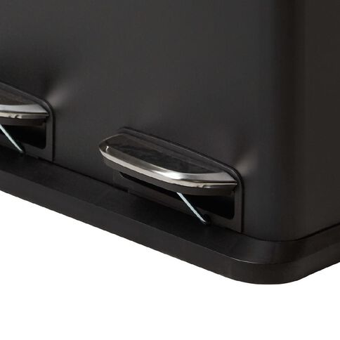 Living & Co 3 Pedal Bin Black 60L