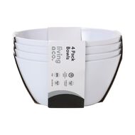 Living & Co Melamine Bowl Reusable White 4 Pack