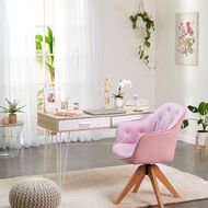 Workspace Fabric Swivel Chair Pink Pink