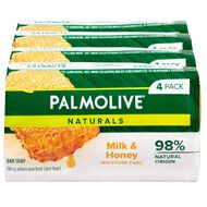 Palmolive Naturals Milk & Honey Replenishing Bar Soap 90gm 4 Pack
