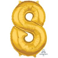 Anagram Mid-Size Shape Gold Numeral 8