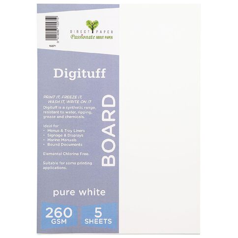 Direct Paper Digituff 260gsm Pure White A4 5 Pack