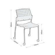 Eden 550 Chair 4-Leg with Castors Black