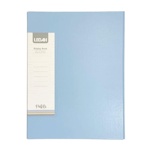 Ledah Pastels Display Book 20 Pocket Blue A4