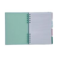 Uniti Clubhouse Hardcover Notebook With Tabs Cherry Green Light