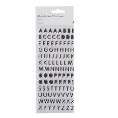 Uniti Mini Foam Alpha Stickers Black