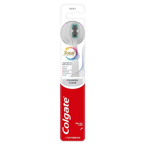 Colgate Total Active Prevention Foaming Clean Toothbrush Soft 1 Pack