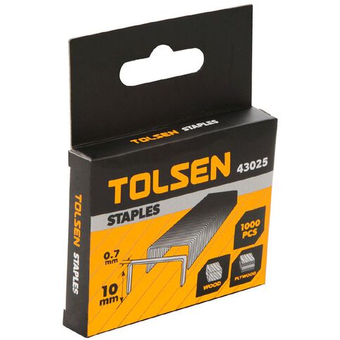 Tolsen Staples 1000 Piece 0.7mm x 10mm