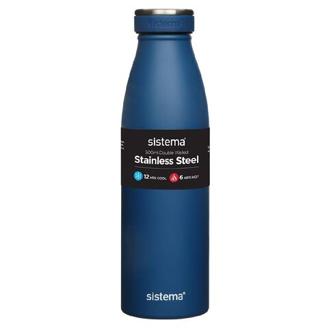 Sistema Stainless Steel Drink Bottle Assorted 500ml