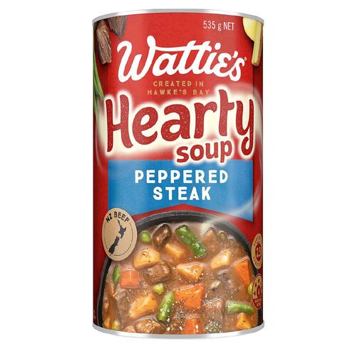 Wattie's Hearty Soup Peppered Steak 535g